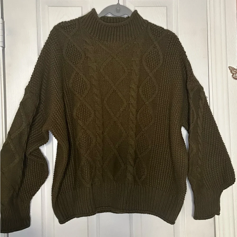 High Neck Woven Sweater - Picture 1 of 3